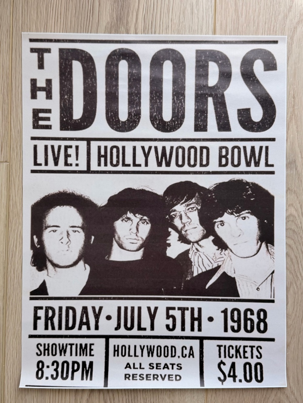 The Doors Band Canvas Art Print Poster